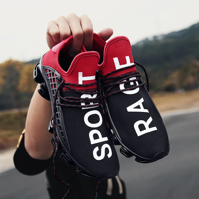 black and red sport rage shoes