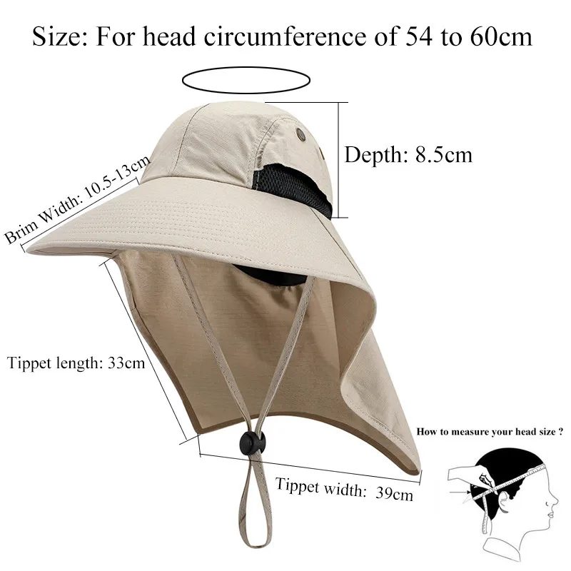 Wide Brim Hiking Fishing Safari Bucket Hat