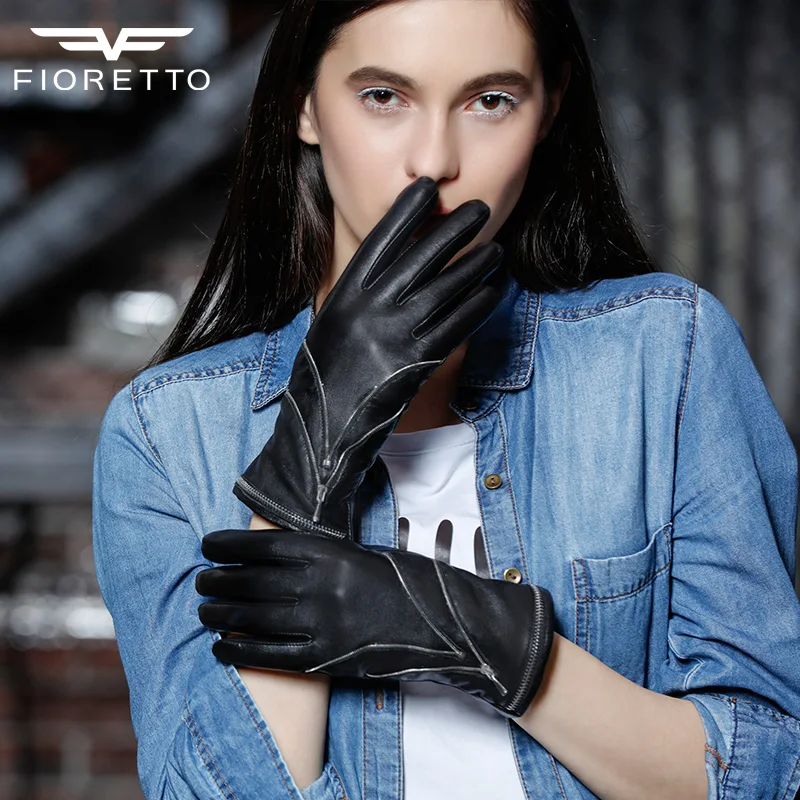 leather gloves women fall