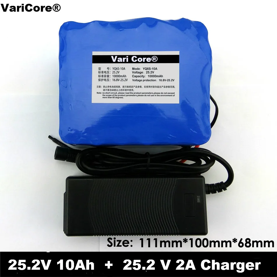 24V 10 Ah 6S5P 18650 Battery lithium battery 24 v Electric Bicycle moped /electric/lithium ion battery pack +25.4V 2A Charger-animated-img