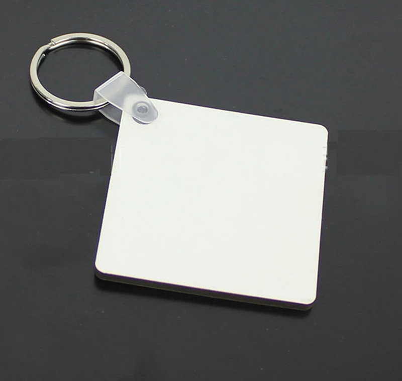 12 Sublimation Wooden Hard Board Key Rings Double Printable Blank
