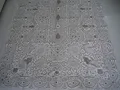 Collectibles, flax, embroidered tablecloth, old hand embroidery, European aristocrat 172X375cm preview-2