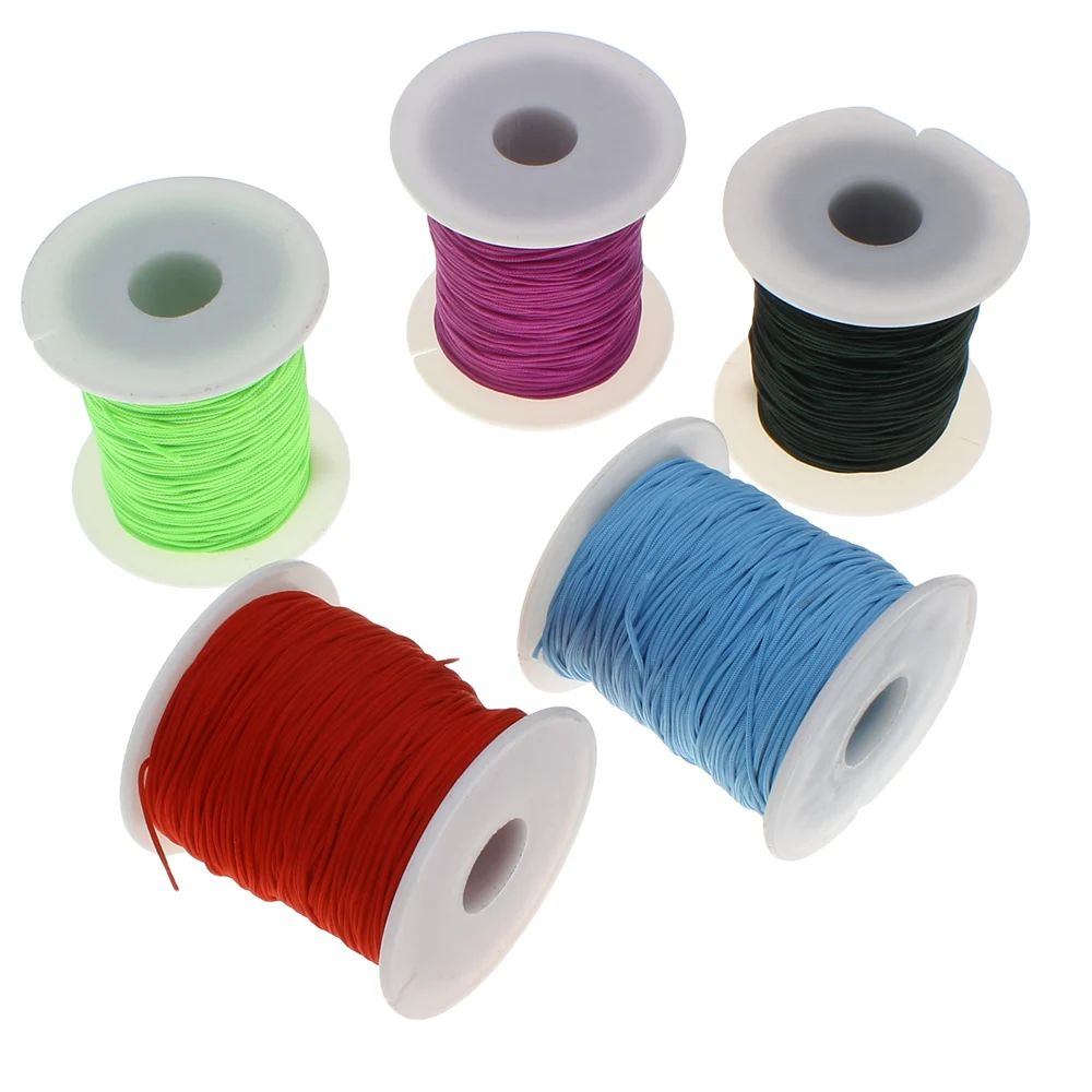 10Meters/lot 0.8/1.0mm Red Nylon Cord Thread Chinese Knot Macrame Cord  Bracelet Braided String