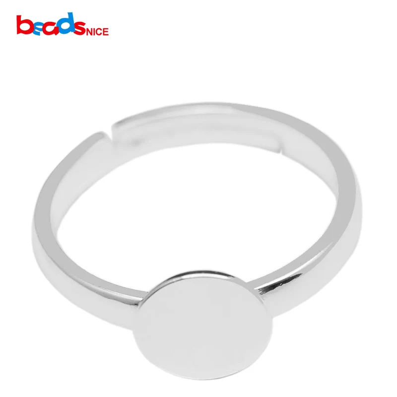 16mm Pad Silver plated Adjustable Ring Blanks Base,adjustable ring