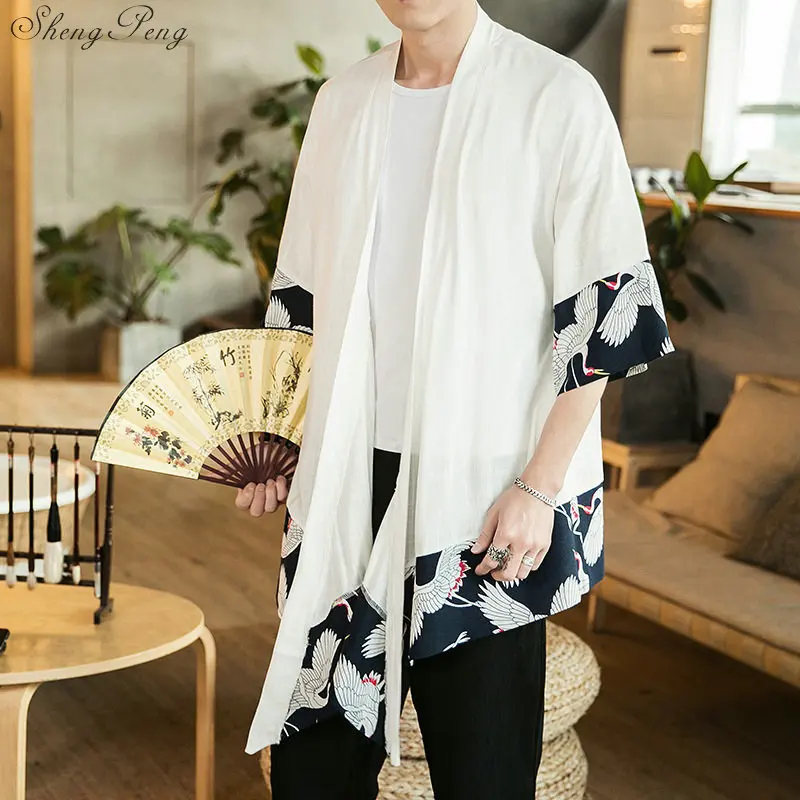 Kimono cardigan men Japanese obi male 