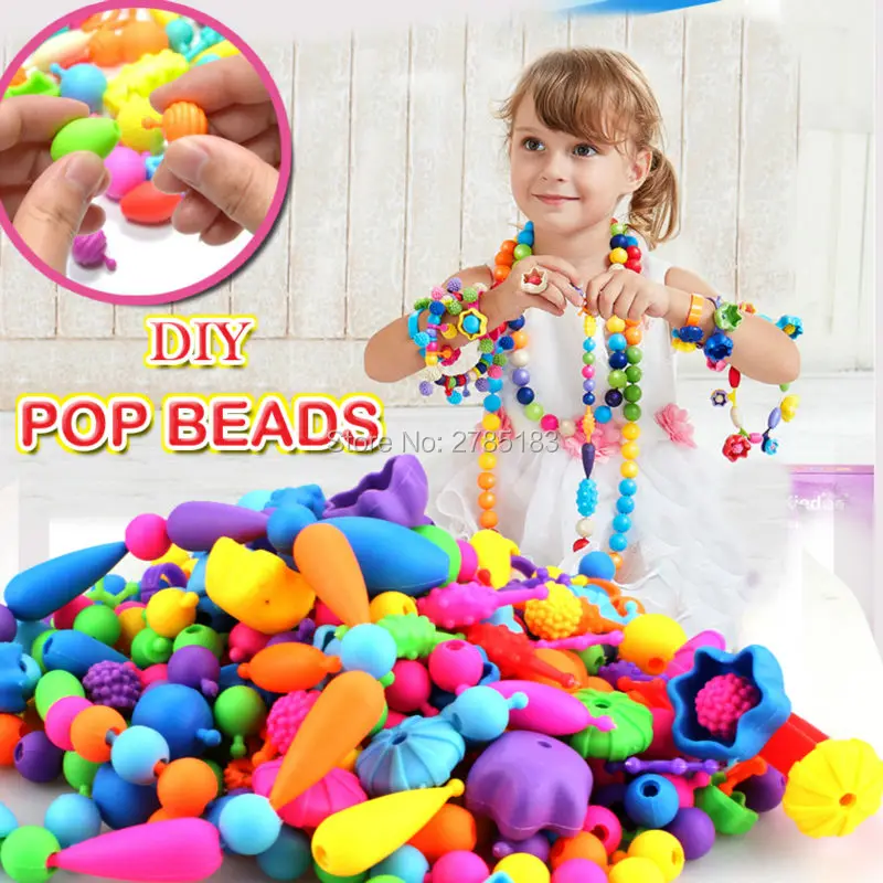 Pop Beads Kids Jewelry Making Kit for Girls 3 4 5 6 Year Old 338pcs Snap  Beads Toddler Bracelet Making Kit Toy Gift for Little