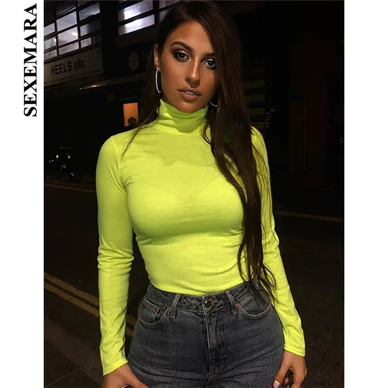 BOOFEENAA Turtleneck Crop Top 