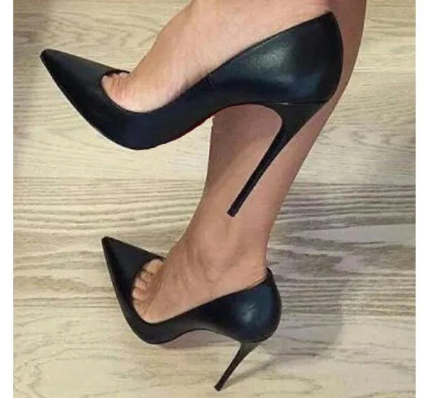 Sexy leather heels Clearance