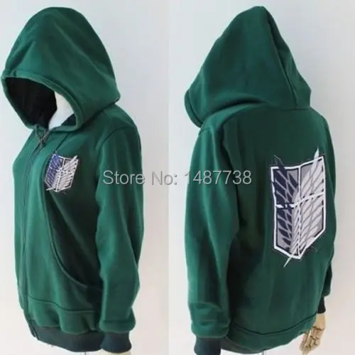 Titan Cosplay Costumes Hoodie Green 