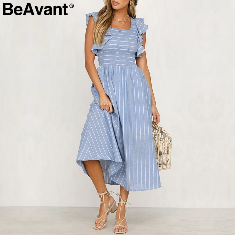 קנו שמלות | BeAvant Striped pleated 