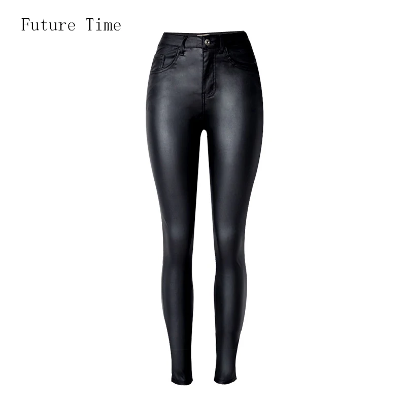 CHSDCSI Faux Leather High Waist Sexy Legging Women Black Pencil