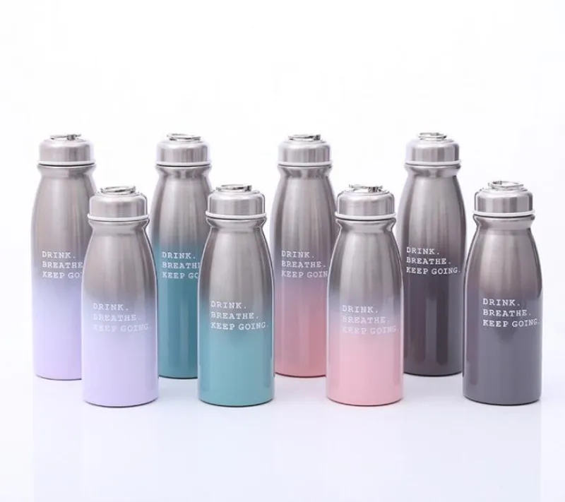 260/350/450ML Children Cute Milk Bottle Thermo Cup Portable Stainless Steel Vacuum Flask Thermos Coffee Mug-animated-img