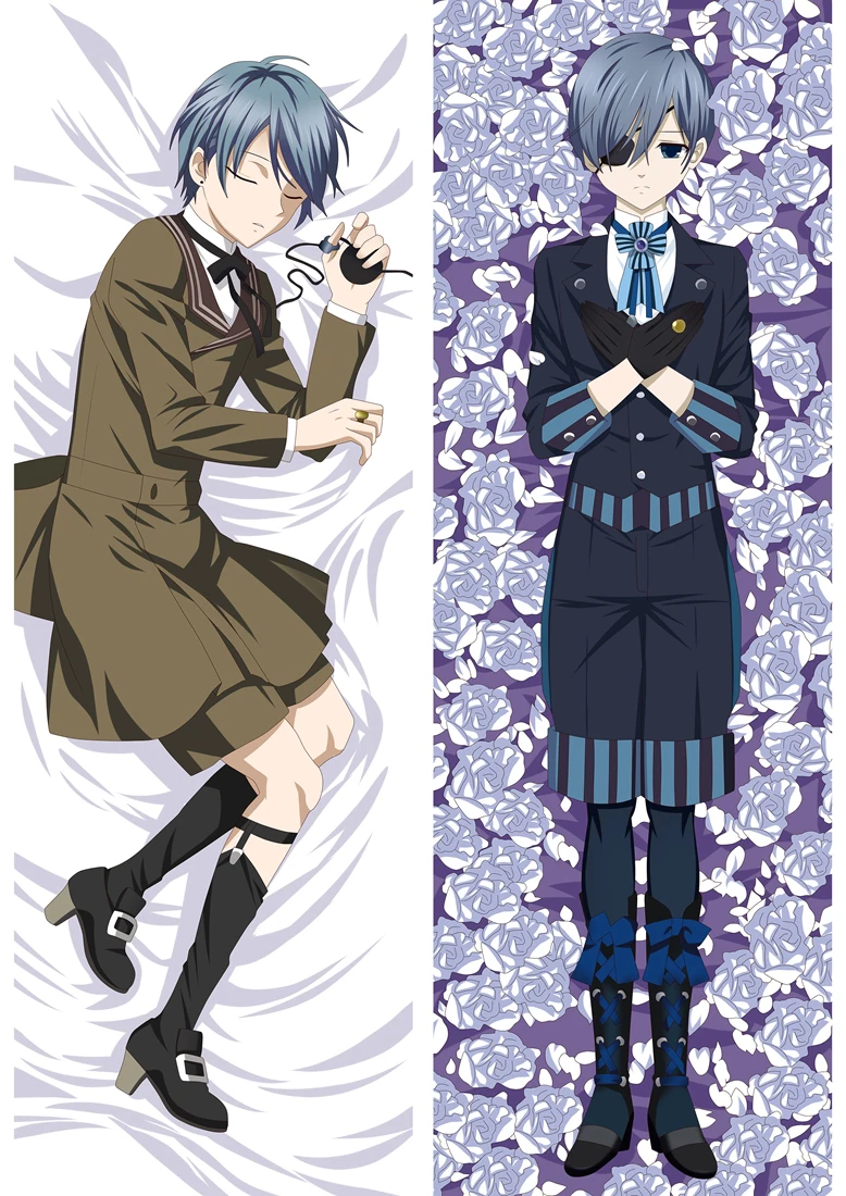 Cumpără Textile Pentru Acasă Japanese Anime Black Butler Dakimakura Sebastian Michaelis Ciel Phantomhive Hugging Body Pillow Cover Case