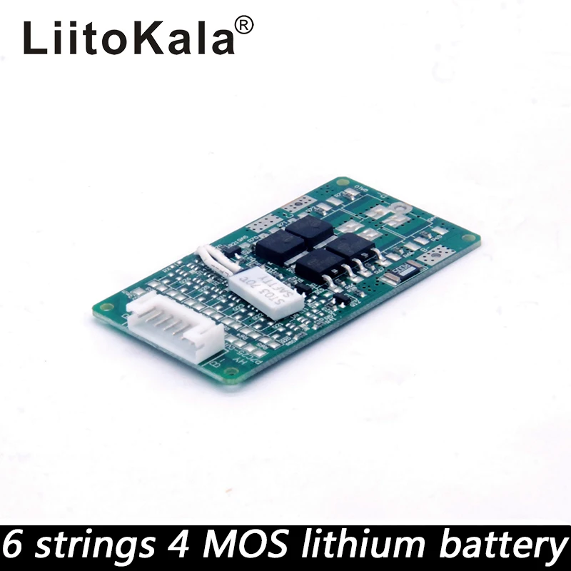 LiitoKala New Arrival 6S 15A 24V 8ah 10ah 12ah PCB BMS Protection Board For 6 Pack 18650 Li-ion Lithium Battery Cell Module-animated-img