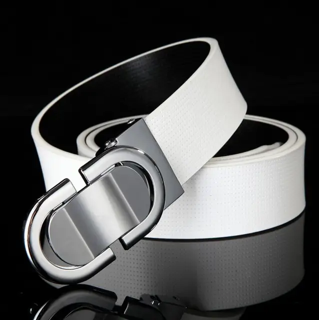 white belt with silver buckle