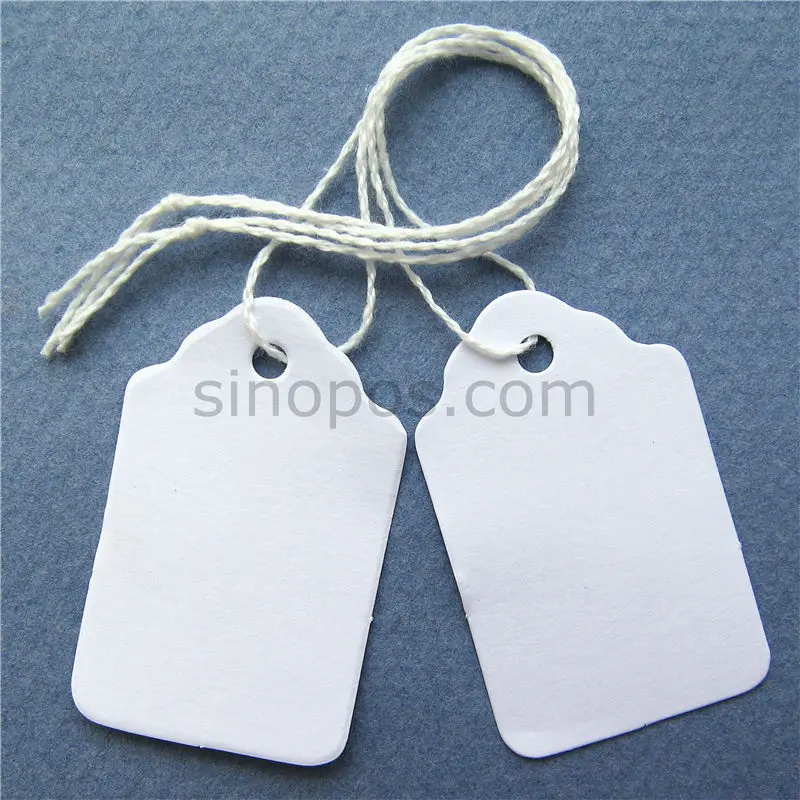 500pcs White Jewelry Price Tags DIY Kraft Paper Tags Head Label Love Notes  Wedding Party Blank Gift Price Hang Tag 23x13mm