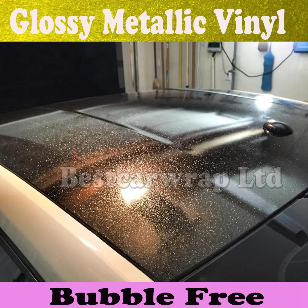 152x20Cm Glossy Black Vinyl Wrap Film Car Sticker Decal Self