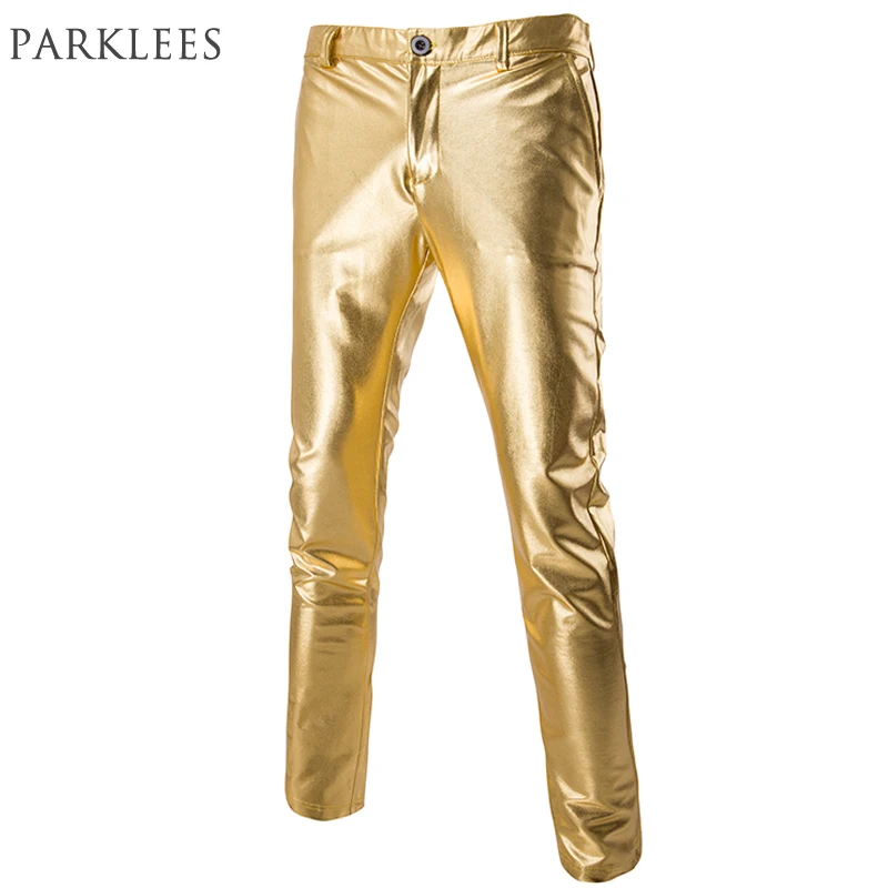 New Trend Metalic Gold Pant Men 2017 