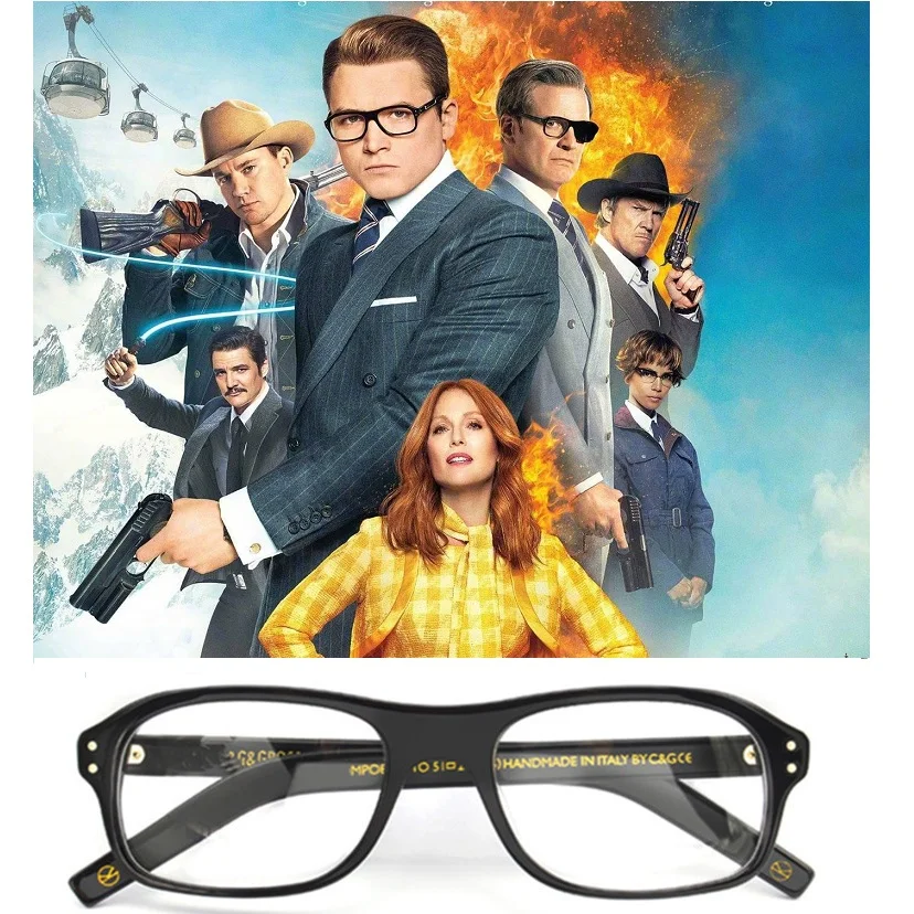 Acquistare Gli occhiali da uomo | Cubojue brand Eyeglasses Frame Men Kingsman  glasses male black tortoise fake eyewear for reading/myopia optical  prescription
