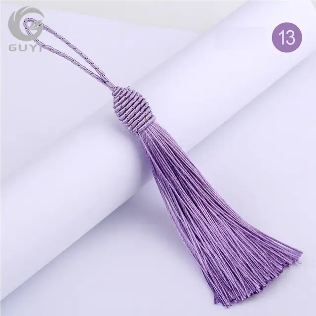 20pcs Gradient 13cm Tassels For Crafts Polyester Silk Tassel