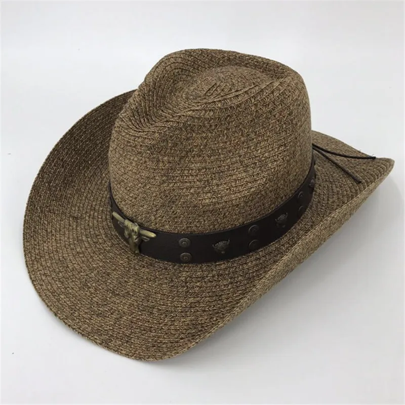 mens wide brim straw cowboy hats