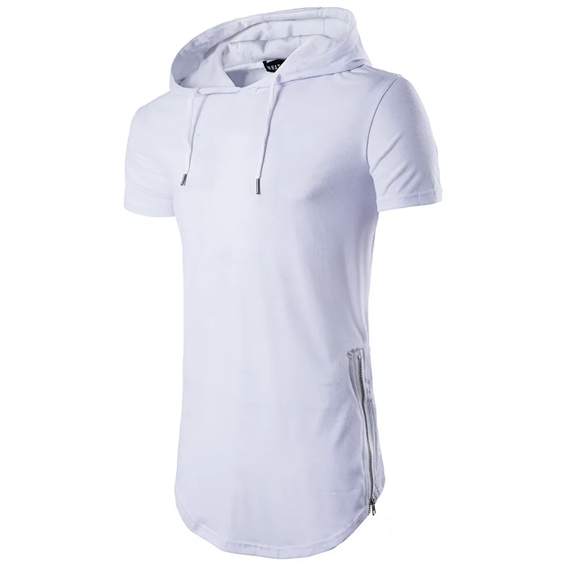 mens short sleeve shirt with hood