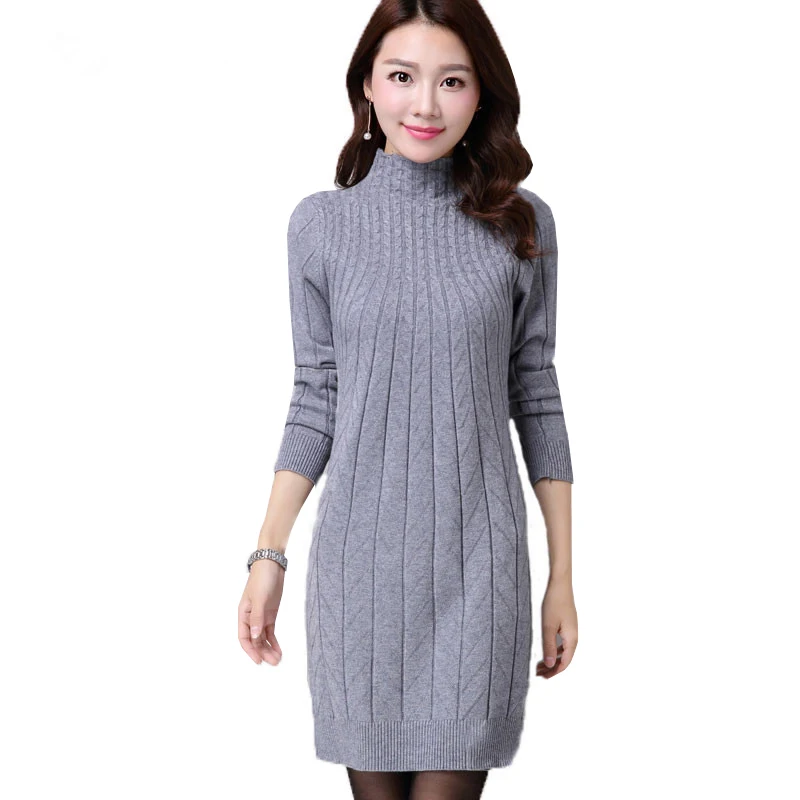New Women Sweater Dress Autumn Winter 