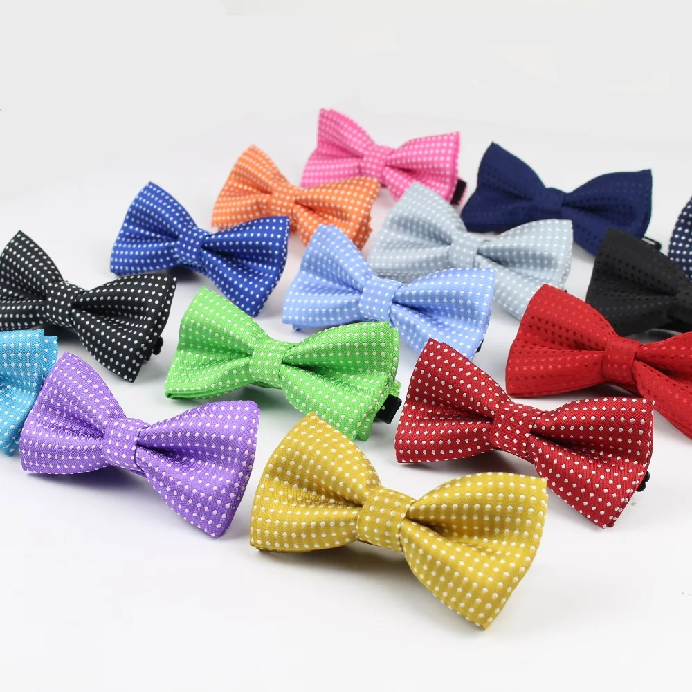 Children Fashion Formal Cotton Bow Tie Kid Classical Dot Bowties Colorful Butterfly Wedding Party Pet Bowtie Tuxedo Ties-animated-img