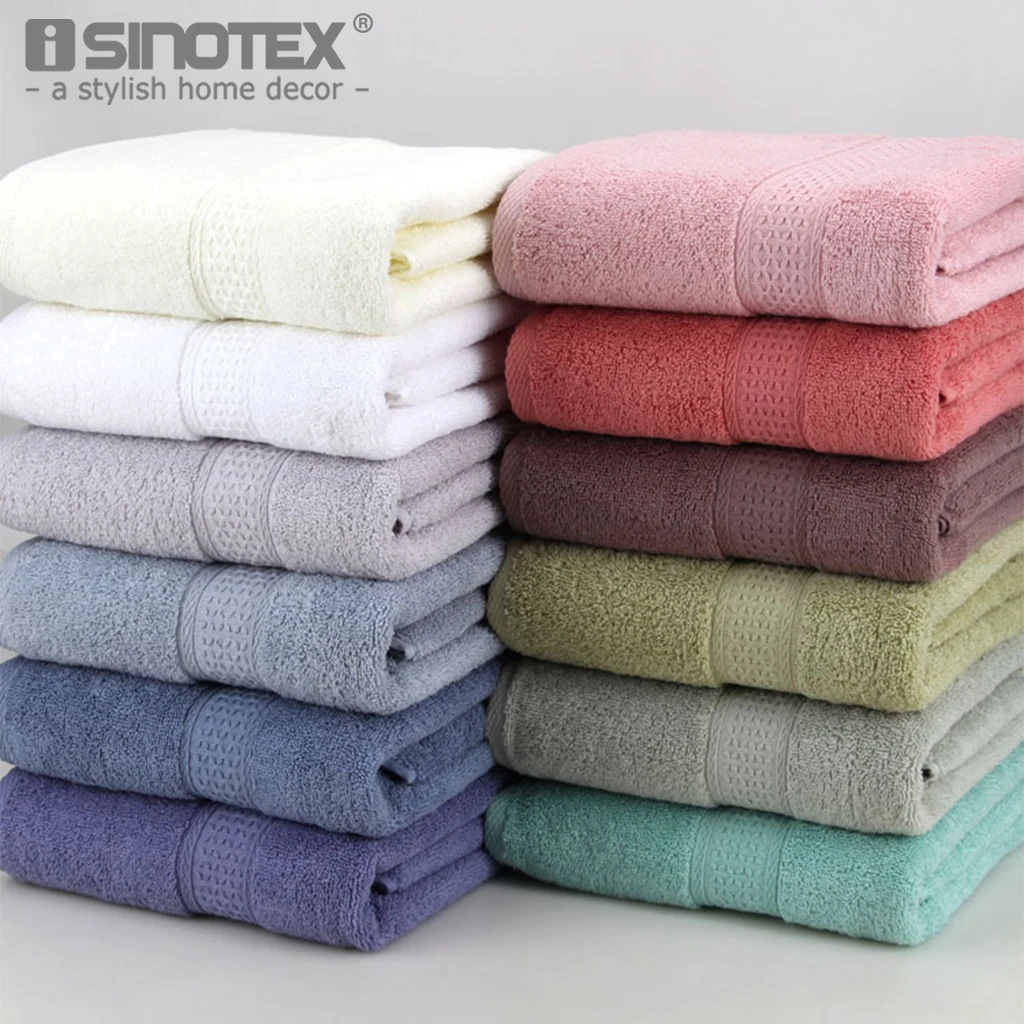 100% Cotton High Quality Face Bath Towels White Blue Bathroom Soft Feel  Highly Absorbent Shower Hotel Towel Multi-color 75x35cm