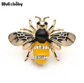 Wuli&baby Insect Bee Brooches Pines Metalicos Enamel Pins Metal Insect Brooche Banquet Broche Gift Hat Scarf Collar Cuff Pins preview-2