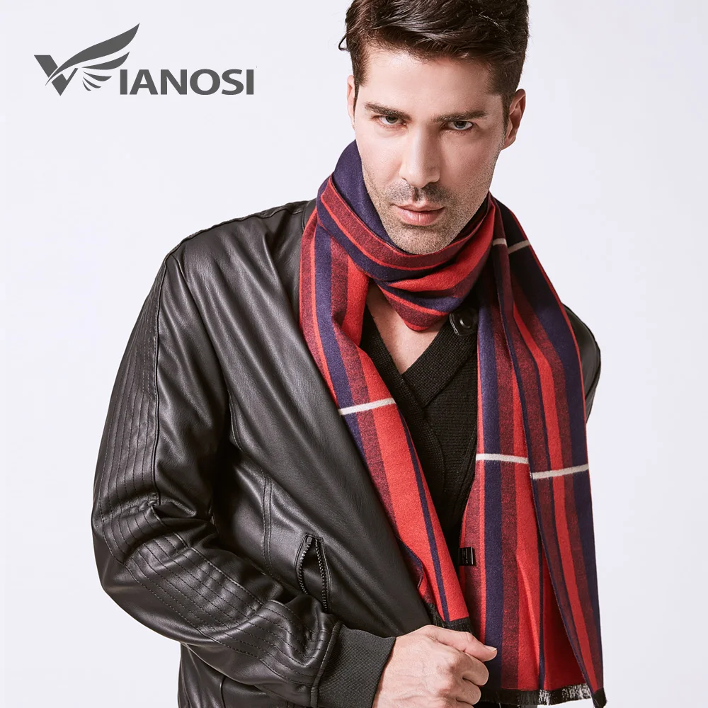 VIANOSI  Brand Scarf Fashion Design Casual Scarves Winter Men's Wool Scarf luxury Brand High Quality Warm Scarves Men VA245-animated-img