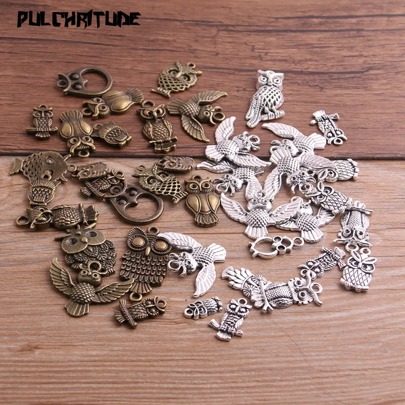 20pcs Vintage Metal 4color Mix Size Random 20-200 Style Charms Pendant for  Jewelry Making Diy Handmade Jewelry