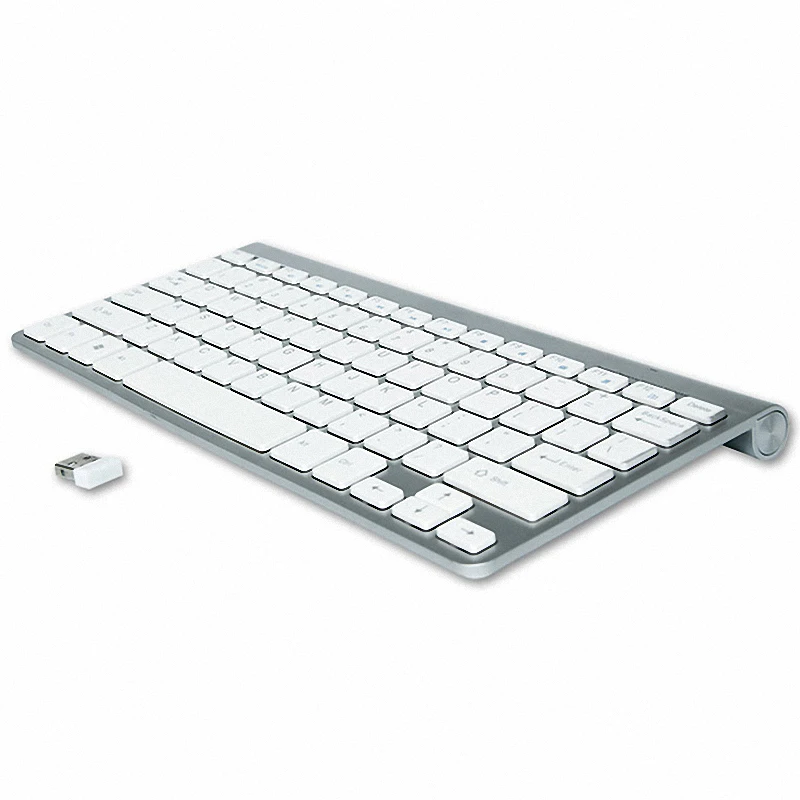 Slim Mini USB Wireless Keyboard Small Computer Wireless Keyboards Compact External Keyboard for Laptop Tablet Windows Desktop PC