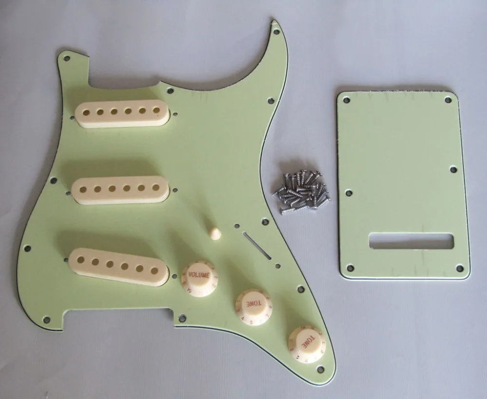 aged mint green pickguard