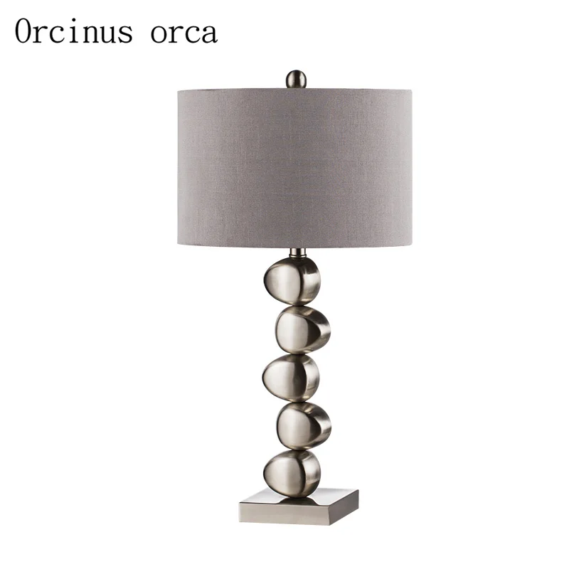 silver bedside lamp