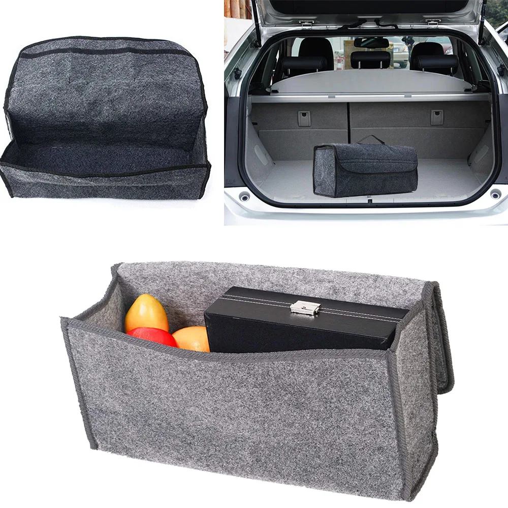 Αγορά Αξεσουάρ εσωτερικού χώρου  Car Trunk Organizer Storage Bag Foldable  Felt Auto Car Boot Organizer Storage Box Travel Luggage Tools Tidy Car  Styling Interio