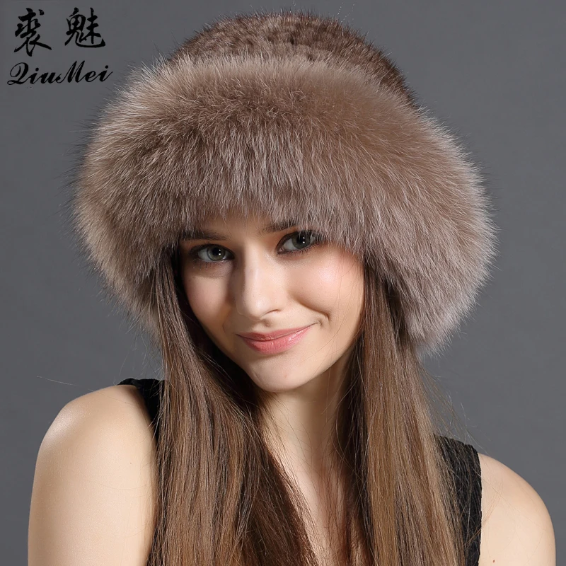 Real Fur Hat Winter For Women's Caps 