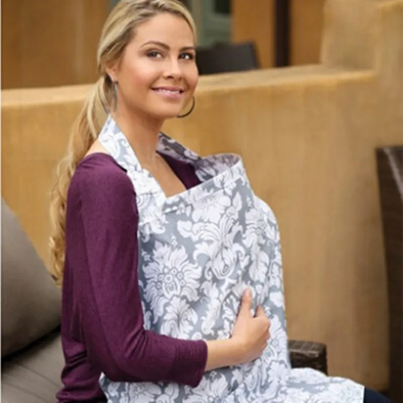 Αγορά Διατροφή  Breathable breastfeeding cover 100%cotton muslin  breastfeeding Privacy apron outdoors feeding baby nursing cloth nursing  cover