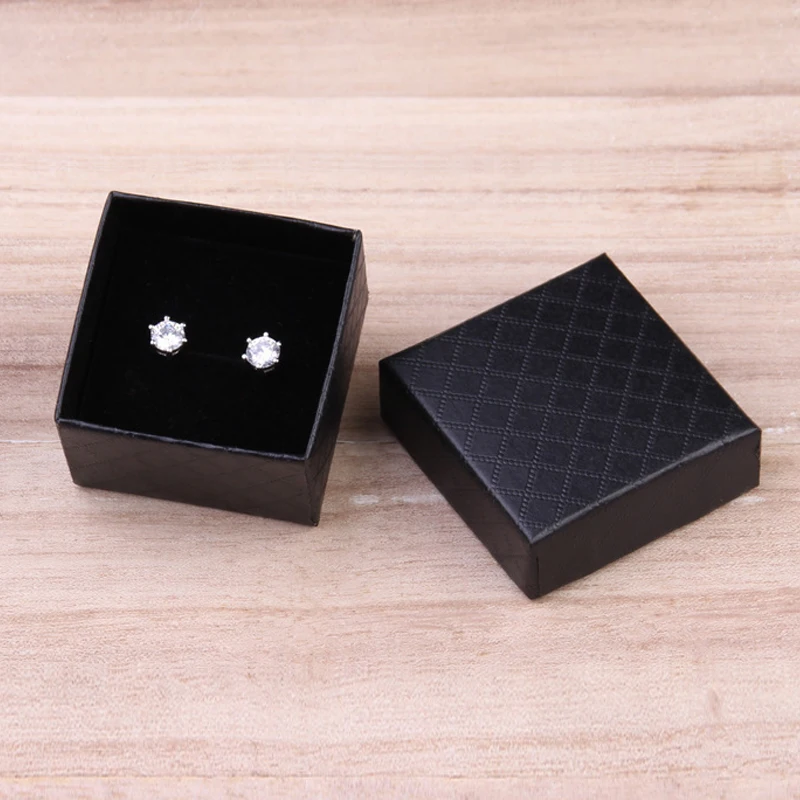 Wholesale Fashion Jewelry Box, Black color Rings Box, Box 5*5*3 Display Packaging Gift Box-animated-img