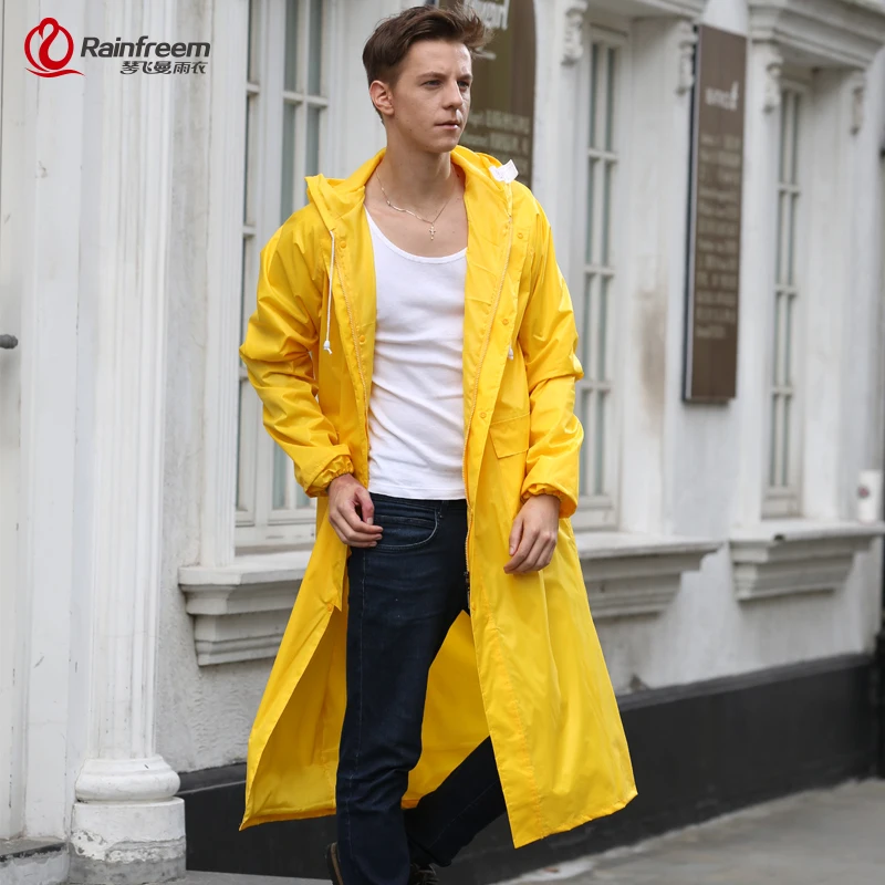 mens hooded rain mac