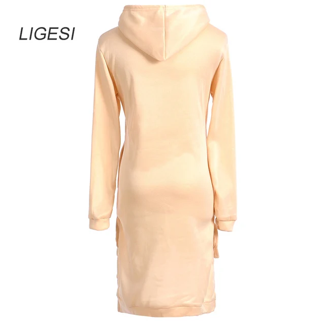 Autumn Dress Vintage Long Hoodie Dress 
