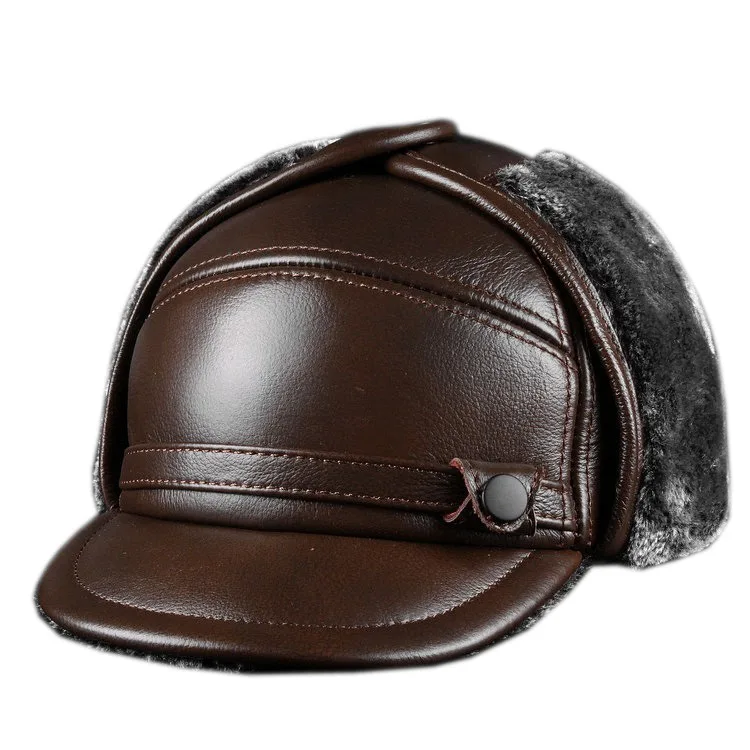 leather cap