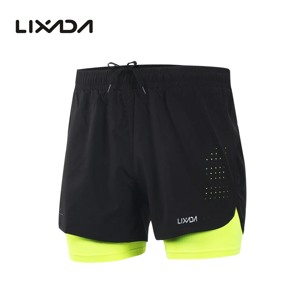 2 in 1 long running shorts