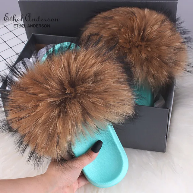 wholesale fur sandals