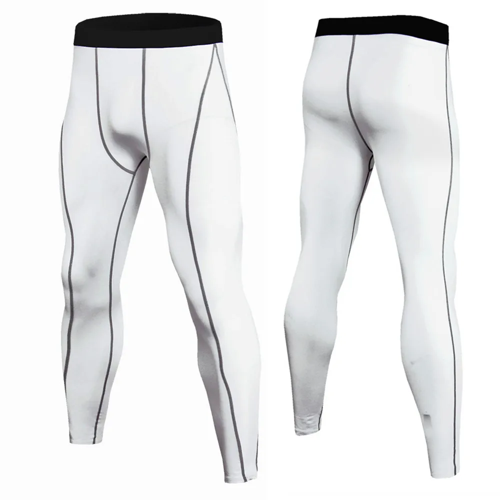 mens white compression pants