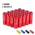 20pcs m12 x 1.5 גלגל lug אומים 60mm אלומיניום מירוץ מנעול lug בורג גלגל tt100442