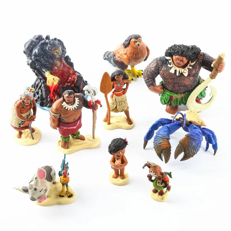 moana and maui toy set