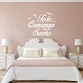 ציטוט ספרדי ויניל מדבקות קיר חדר שינה מדבקות קיר ציפורים אותיות עיצוב הבית קישוט חדר השינה