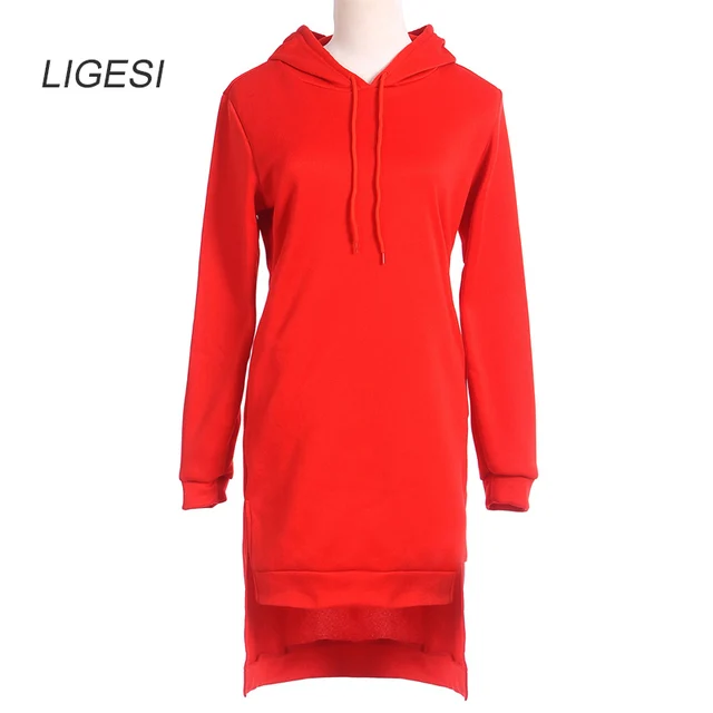 Autumn Dress Vintage Long Hoodie Dress 