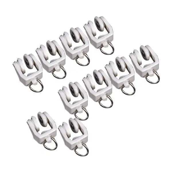Купить Домашний декор 20pcs Bathroom Shower Window Curtain Track Rail Runners Slider Drapery Hooks